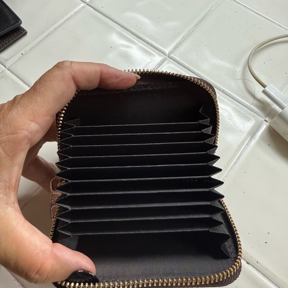 Inspired Checkered Brown Wallet - Picture 3 of 3